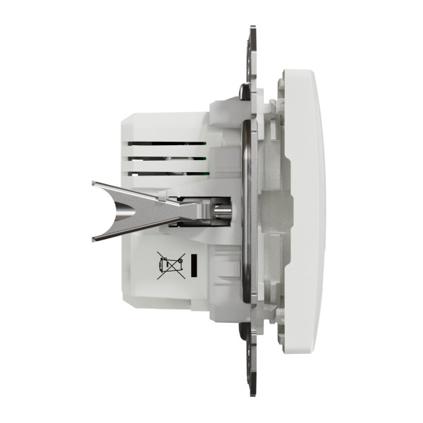 Розетка USB подвійна А+С, 2.4А, 230В, Білий, Sedna Design SDD111402