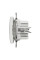 Розетка USB подвійна А+С, 2.4А, 230В, Білий, Sedna Design SDD111402