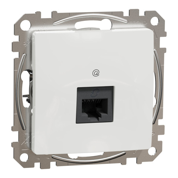 Комп'ютерна розетка RJ45, кат. 5e, неекр. UTP, Білий, Sedna Design SDD111451