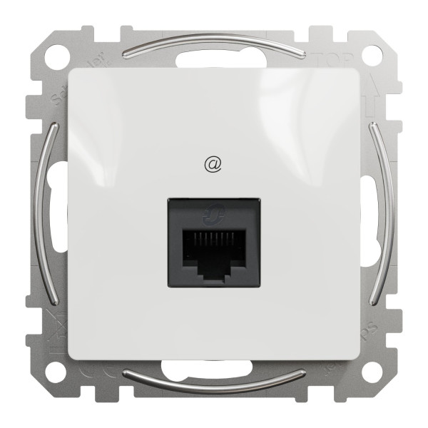 Комп'ютерна розетка RJ45, кат. 5e, неекр. UTP, Білий, Sedna Design SDD111451