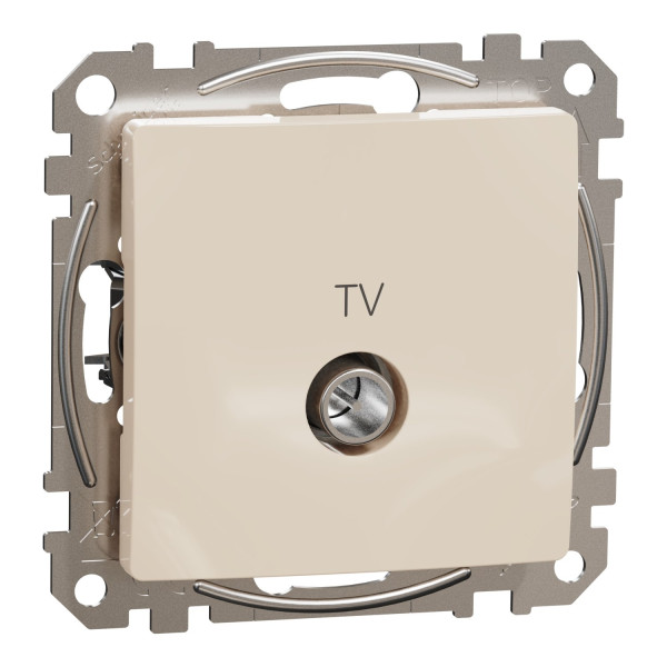 Розетка TV кінцева, 4дБ, Бежевий, Sedna Design SDD112471