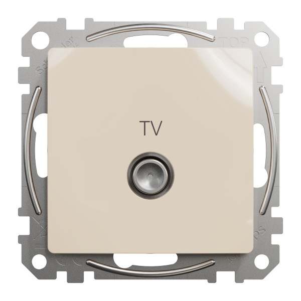 Розетка TV кінцева, 4дБ, Бежевий, Sedna Design SDD112471