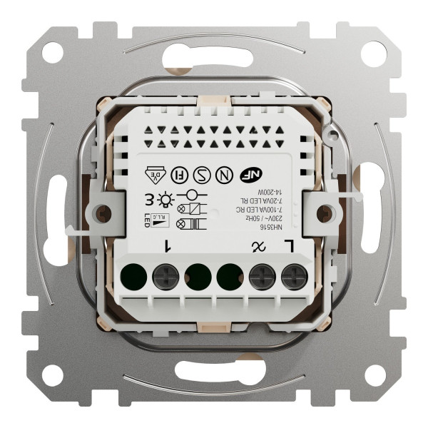 Світлорегулятор поворотний LED, 230В, 100Вт, Бежевий, Sedna Design SDD112502