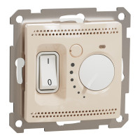 Терморегулятор теплої підлоги 16А з датчиком 3м, 230В, Бежевий, Sedna Design SDD112507
