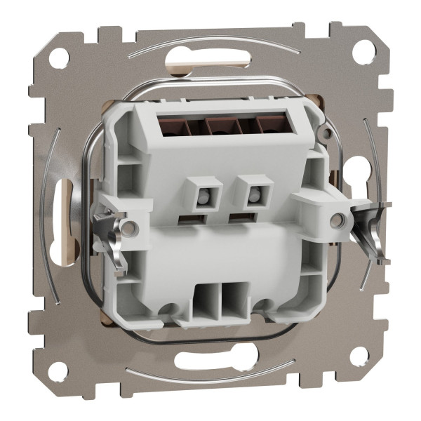 Розетка кабельна, 25А-250В, Бежевий, Sedna Design SDD112903