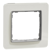 Рамка 1-постова, Біле скло, Sedna Elements SDD360801