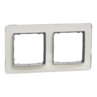 Рамка 2-постова, Біле скло, Sedna Elements SDD360802