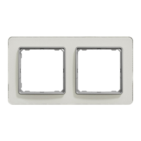 Рамка 2-постова, Біле скло, Sedna Elements SDD360802