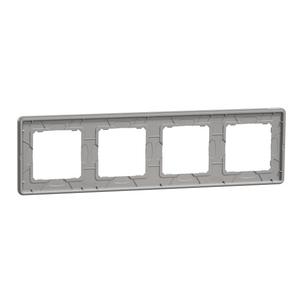 Рамка 4-постова, Біле скло, Sedna Elements SDD360804