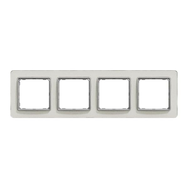 Рамка 4-постова, Біле скло, Sedna Elements SDD360804