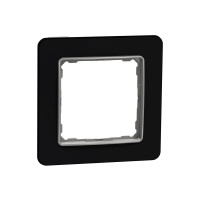Рамка 1-постова, Чорне скло, Sedna Elements SDD361801