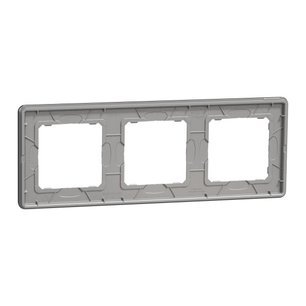 Рамка 3-постова, Чорне скло, Sedna Elements SDD361803
