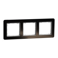 Рамка 3-постова, Чорне скло, Sedna Elements SDD361803