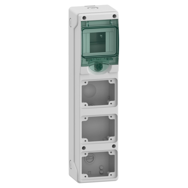 Щит MUREVA для промислових роз'ємів, 392х98х98, 4мод. Schneider Electric 13177