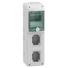 Щит MUREVA для промислових роз'ємів, 460х138х160, 5мод. Schneider Electric 13178