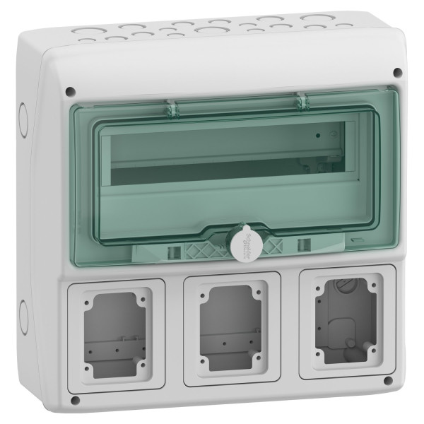 Щит MUREVA для промислових роз'ємів, 335х340х160, 12+1мод. Schneider Electric 13180