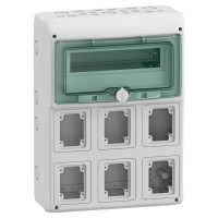 Щит MUREVA для промислових роз'ємів, 460х340х160, 12+1мод. Schneider Electric 13181