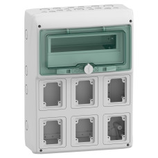 Щит MUREVA для промислових роз'ємів, 460х340х160, 12+1мод. Schneider Electric 13181