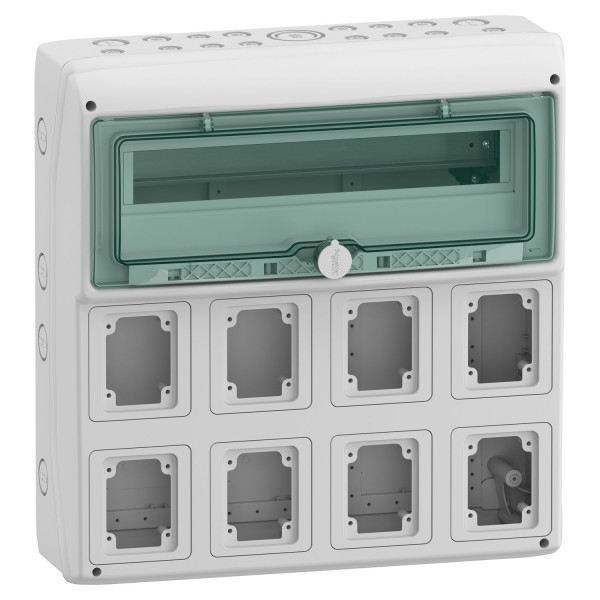 Щит MUREVA для промислових роз'ємів, 460х448х160, 18+1мод. Schneider Electric 13182