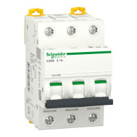 Автоматичний вимикач iC60N 3P 1A C Schneider Electric A9F74301