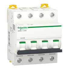 Автоматичний вимикач iK60N 4P 20A C Schneider Electric A9K24420