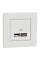 Розетка USB, 2 виходи, тип А+С 2,4А, Білий, Asfora EPH2700321