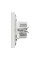 Розетка USB, 2 виходи, тип А+С 2,4А, Білий, Asfora EPH2700321