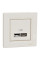 Розетка USB, 2 виходи, тип А+С 2,4А, Кремовий, Asfora EPH2700323