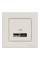Розетка USB, 2 виходи, тип А+С 2,4А, Кремовий, Asfora EPH2700323