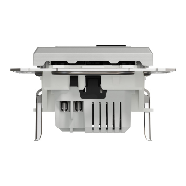 Розетка USB, 2 виходи, тип А+С 2,4А, Алюміній, Asfora EPH2700361