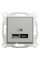 Розетка USB, 2 виходи, тип А+С 2,4А, Алюміній, Asfora EPH2700361