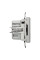Розетка USB, 2 виходи, тип А+С 2,4А, Алюміній, Asfora EPH2700361