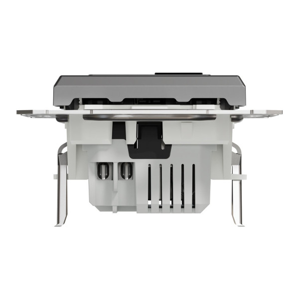 Розетка USB, 2 виходи, тип А+С 2,4А, Антрацит, Asfora EPH2700371