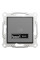 Розетка USB, 2 виходи, тип А+С 2,4А, Антрацит, Asfora EPH2700371