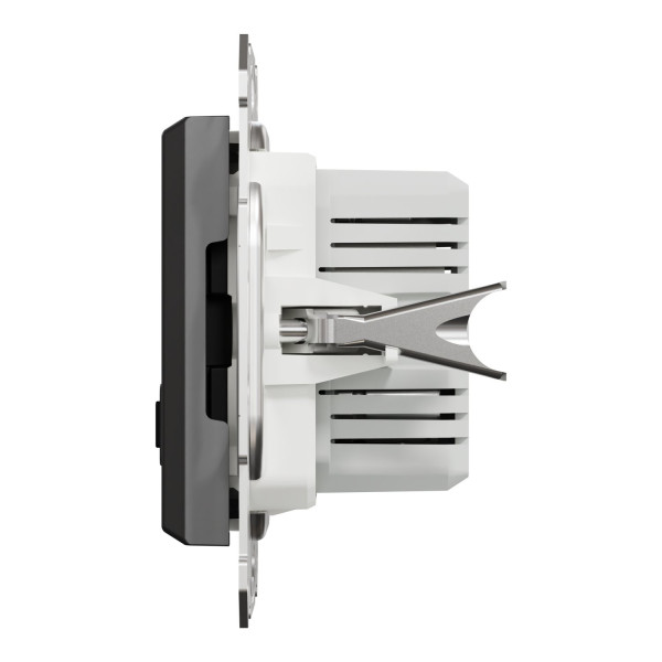 Розетка USB, 2 виходи, тип А+С 2,4А, Антрацит, Asfora EPH2700371