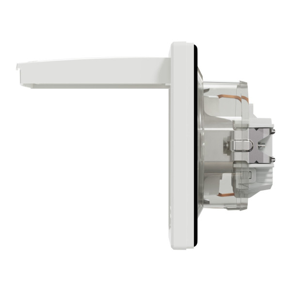 Розетка з заземленням, з кришкою та шторками, IP44, Біла, Asfora EPH3100321