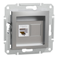 Розетка комп'ютерна, RJ45, кат.5е, UTP, Алюміній, Asfora, EPH4300161