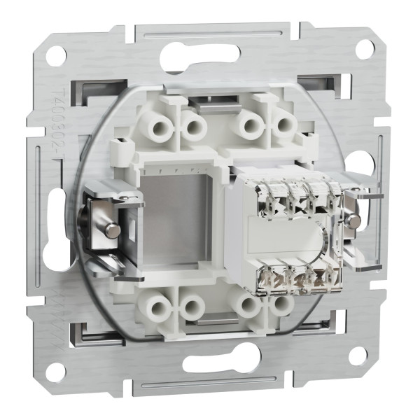 Розетка комп'ютерна, RJ45, кат.5е, UTP, Алюміній, Asfora, EPH4300161
