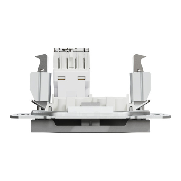 Розетка комп'ютерна, RJ45, кат.5е, UTP, Алюміній, Asfora, EPH4300161
