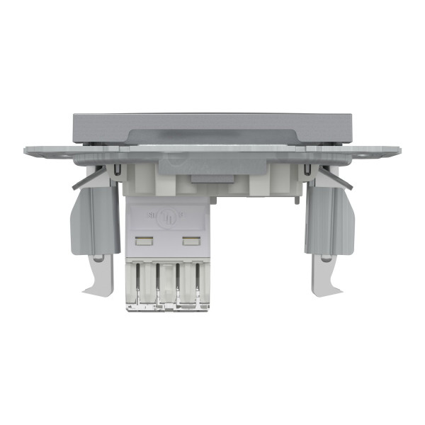 Розетка комп'ютерна, RJ45, кат.5е, UTP, Сталь, Asfora, EPH4300162