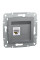 Розетка комп'ютерна, RJ45, кат.5е, UTP, Сталь, Asfora, EPH4300162