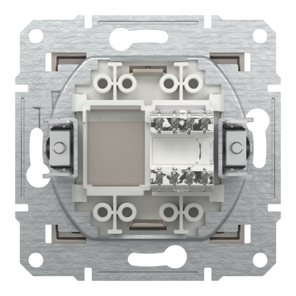 Розетка комп'ютерна, RJ45, кат.5е, UTP, Бронза, Asfora, EPH4300169