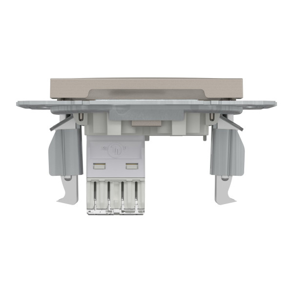 Розетка комп'ютерна, RJ45, кат.5е, UTP, Бронза, Asfora, EPH4300169