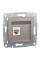 Розетка комп'ютерна, RJ45, кат.5е, UTP, Бронза, Asfora, EPH4300169