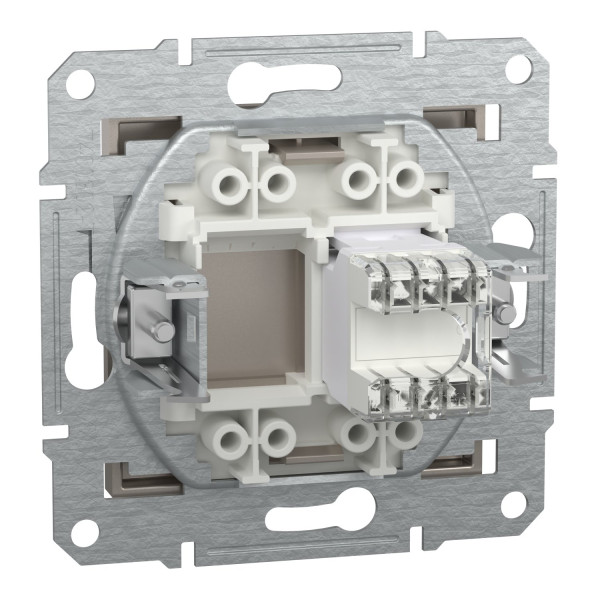Розетка комп'ютерна, RJ45, кат.5е, UTP, Бронза, Asfora, EPH4300169