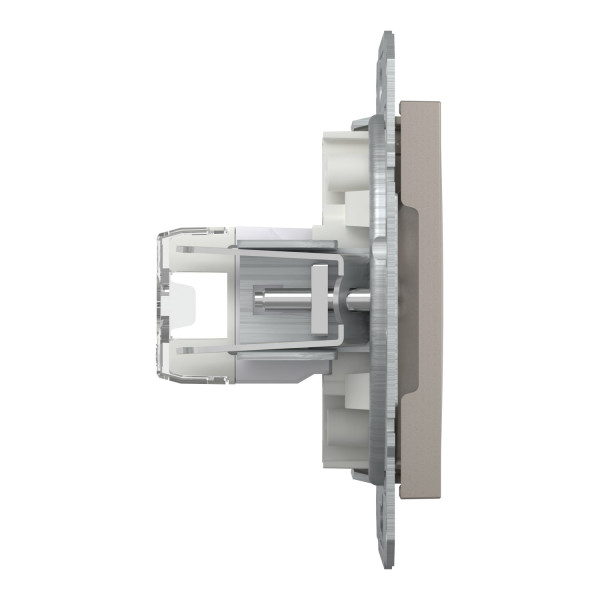 Розетка комп'ютерна, RJ45, кат.5е, UTP, Бронза, Asfora, EPH4300169