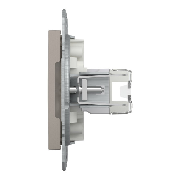 Розетка комп'ютерна, RJ45, кат.5е, UTP, Бронза, Asfora, EPH4300169