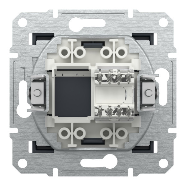 Розетка комп'ютерна, RJ45, кат.5е, UTP, Антрацит, Asfora, EPH4300171