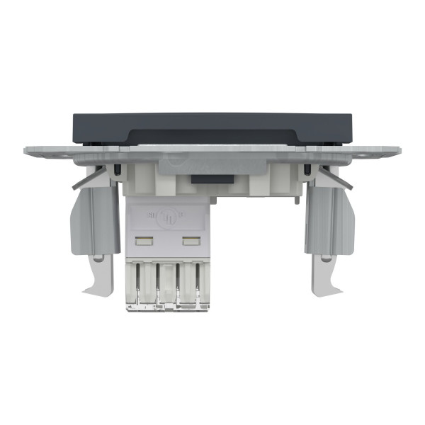 Розетка комп'ютерна, RJ45, кат.5е, UTP, Антрацит, Asfora, EPH4300171