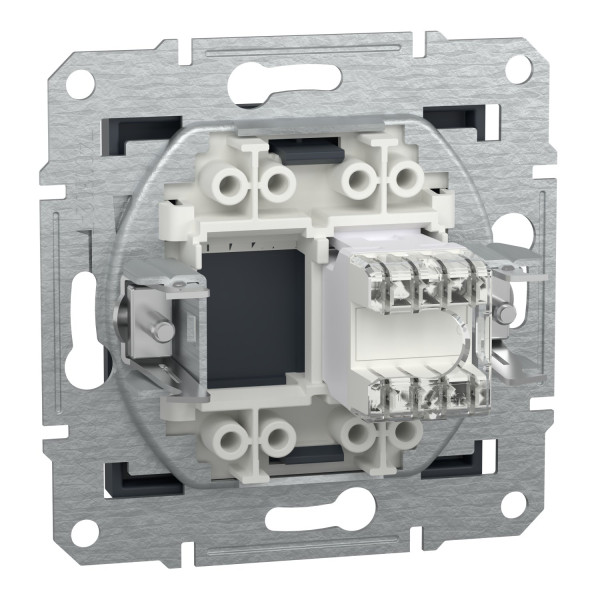 Розетка комп'ютерна, RJ45, кат.5е, UTP, Антрацит, Asfora, EPH4300171